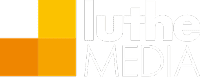 Luthe MEDIA | Logo invert